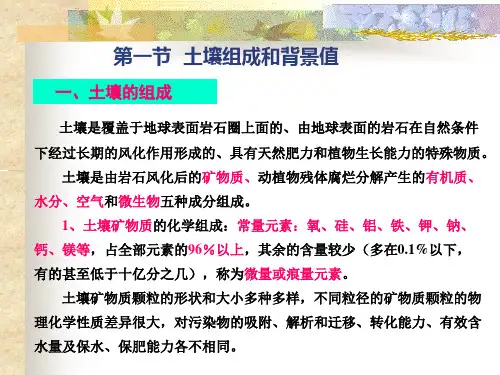 土壤组成和背景值