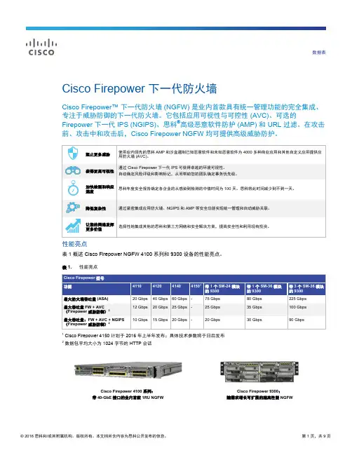 Cisco Firepower 下一代防火墙