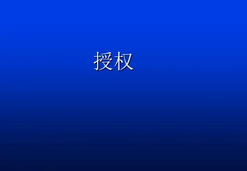 授权管理PPT课件