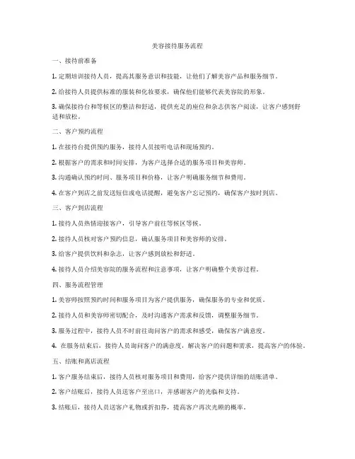 美容接待服务流程