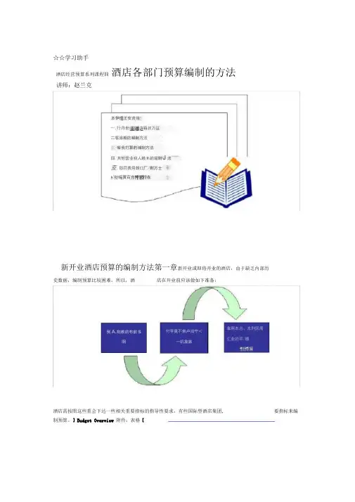 酒店各部门预算编制的方法