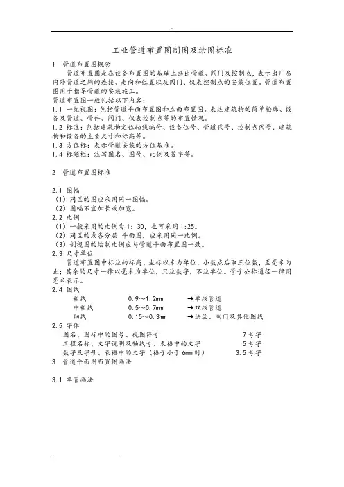 水管、工业管道图绘图规范标准