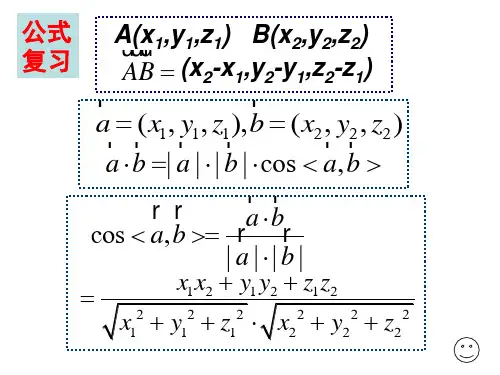 高二数学向量法求异面直线所成角(PPT)5-2