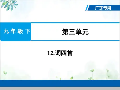 部编九年级语文下册词四首