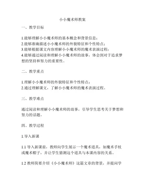 小小魔术师教案