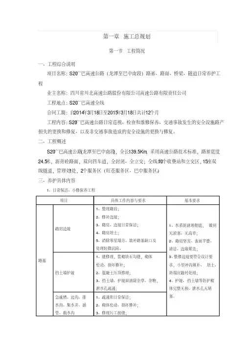 S20高速公路养护施工方案(20200419203805)