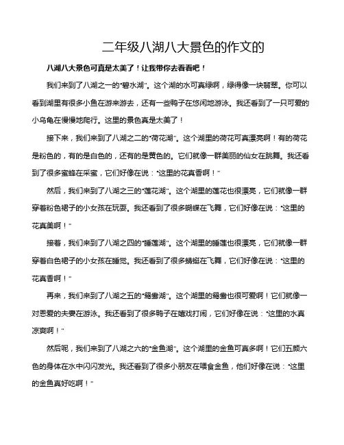 二年级八湖八大景色的作文的