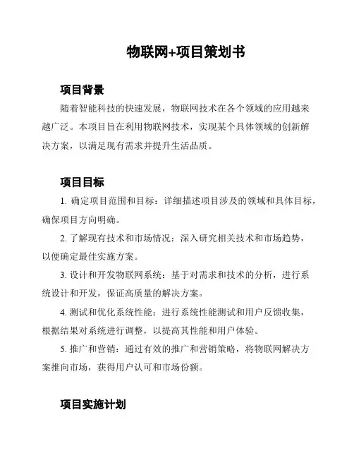 物联网+项目策划书