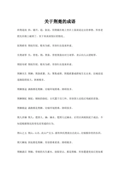 关于荆楚的成语
