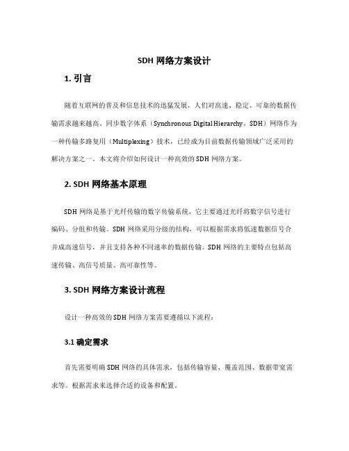 sdh网络方案设计