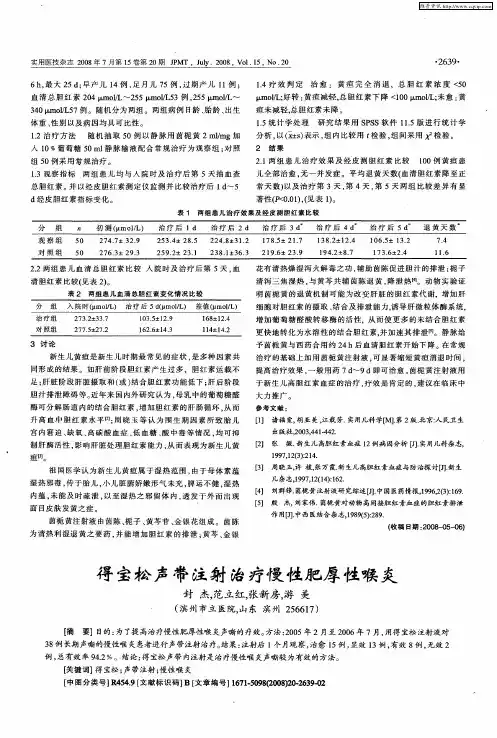 得宝松声带注射治疗慢性肥厚性喉炎