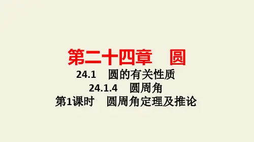 人教版九年级数学上章节知识点深度解析 圆周角 第1课时 圆周角定理及推论