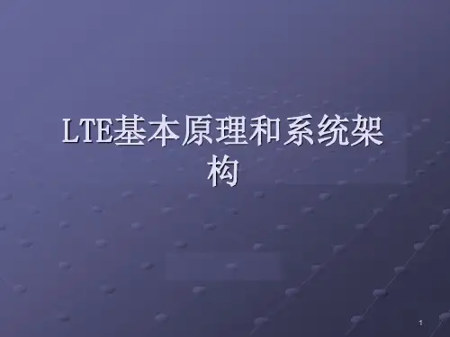 LTE基本原理和系统架构ppt课件