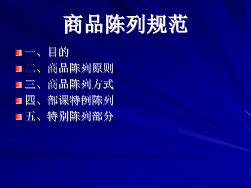 商品陈列规范培训