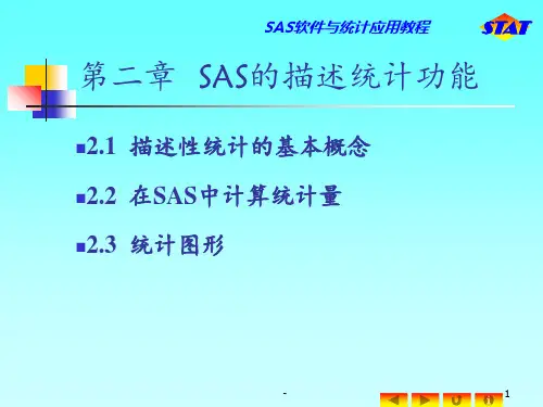 SAS软件和统计应用教程(1)PPT课件