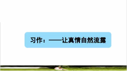 部编版六年级语文下册第三单元《习作：让真情自然流露》课件