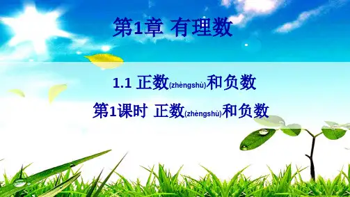 七年级数学上册 第1章 有理数1.1 正数和负数第1课时 正数和负数课件 沪科沪科级上册数学课件