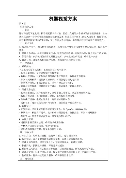 机器视觉方案