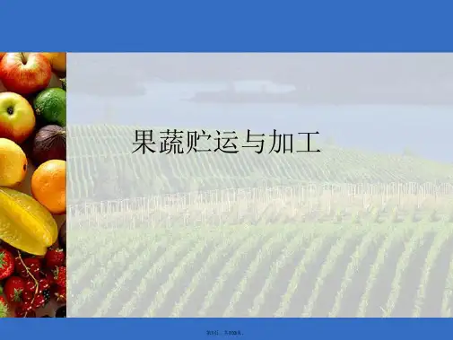 果蔬贮运与加工