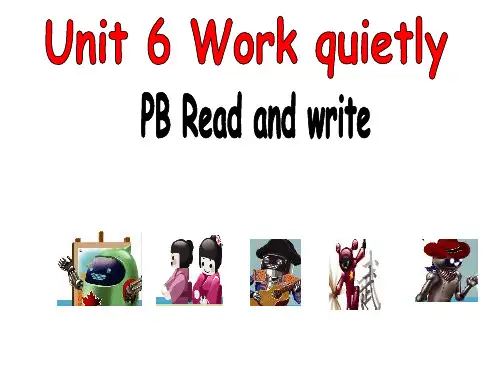 人教版PEP英语五年级下册Unit6 Work quietlyRead and write课件