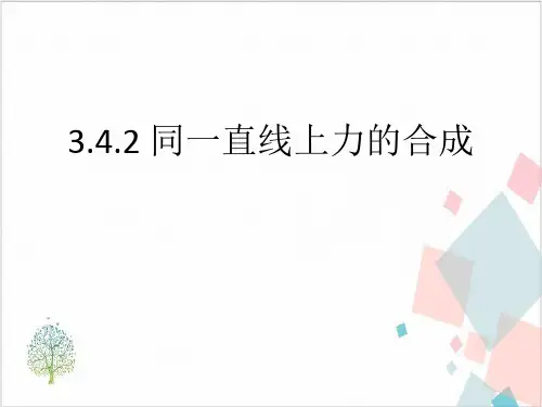 沪教版(上海)物理八年级第一学期重力力的合成