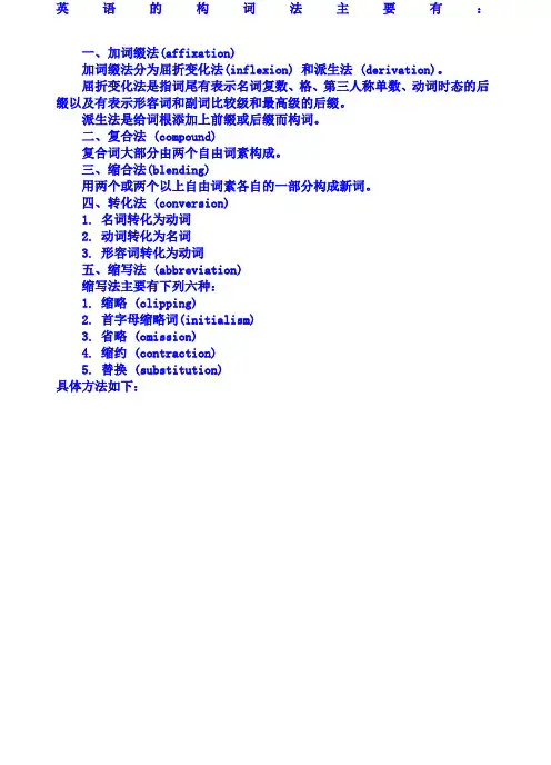 英语单词构词法