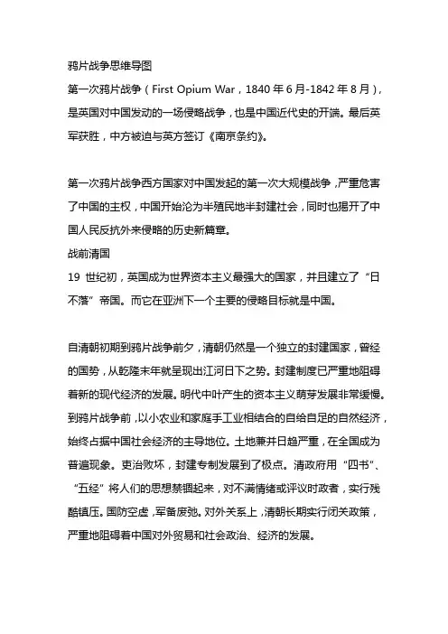 鸦片战争思维导图