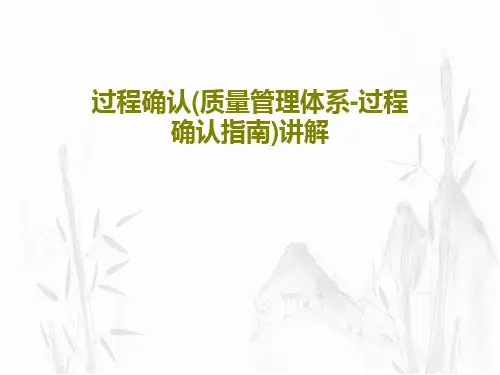 过程确认(质量管理体系-过程确认指南)讲解共44页文档