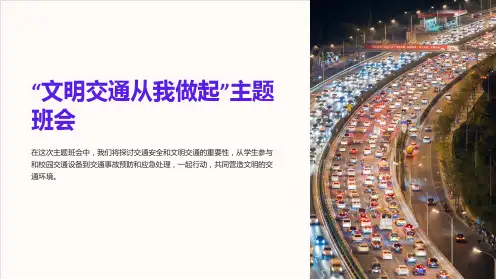 “文明交通从我做起”主题班会