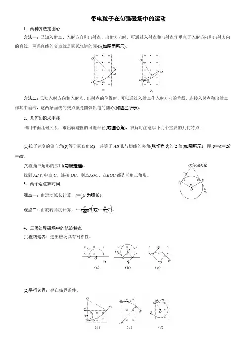 洛伦兹力边界以及动态圆
