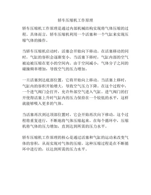 轿车压缩机工作原理