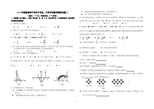 数学中考模拟卷17