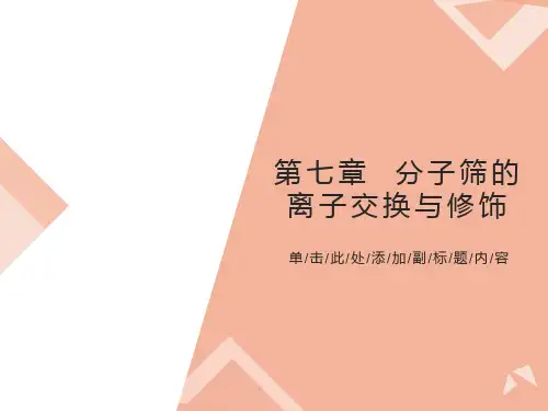 分子筛的离子交换与修饰