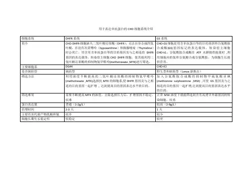 用于表达蛋白质的CHO细胞系统介绍