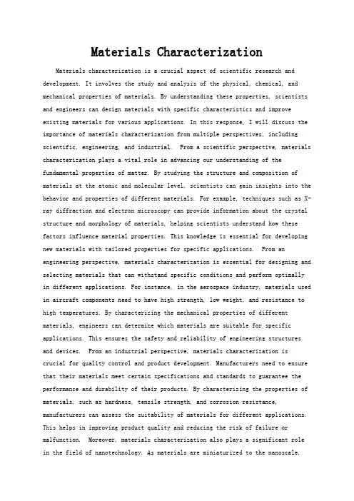 Materials Characterization