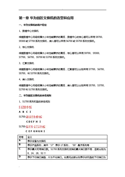 华为交换机学习指南(心得一)