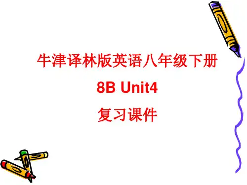 牛津译林版英语八年级下册8BUnit4单元复习课件
