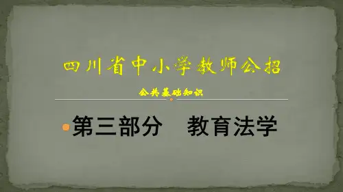 四川省中小学教师公招  教育法学(6)学生的权利及其维护