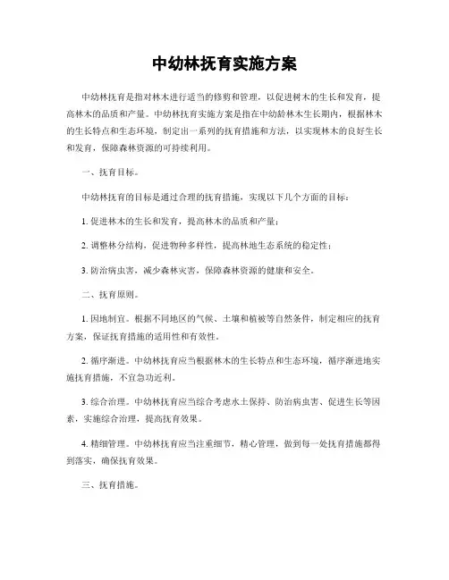 中幼林抚育实施方案
