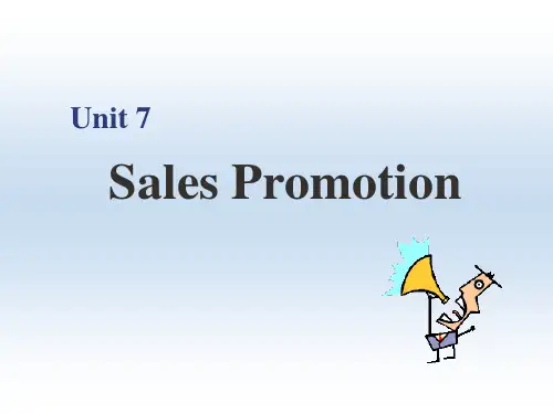 Unit 7 sales promotion