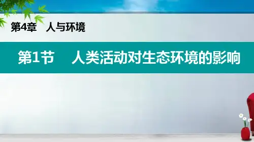 4.1人类活动对生态环境的影响(人教版高中生物选择性必修2课件2024年修订)