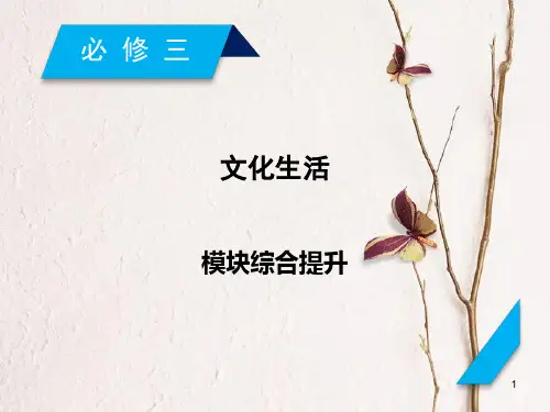 2019届高考政治一轮复习 文化生活模块综合提升课件 新人教版必修3.pptx