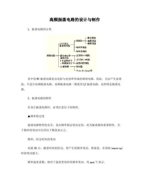 高频振荡电路的设计与制作