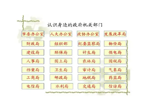 人教版高中政治必修二 3.1 政府：国家行政机关 课件