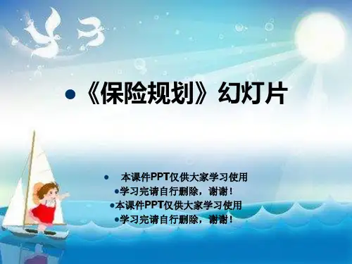 《保险规划》幻灯片