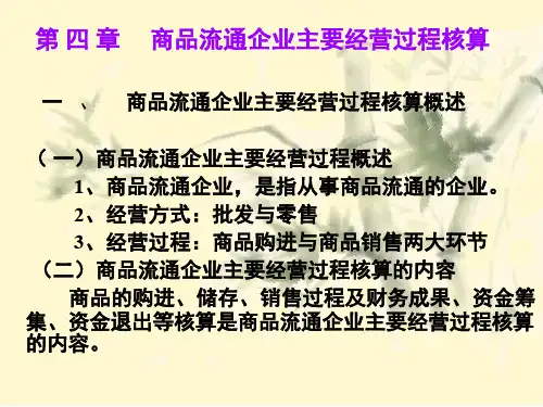 四章商品流通企业主要经营过程核算-资料