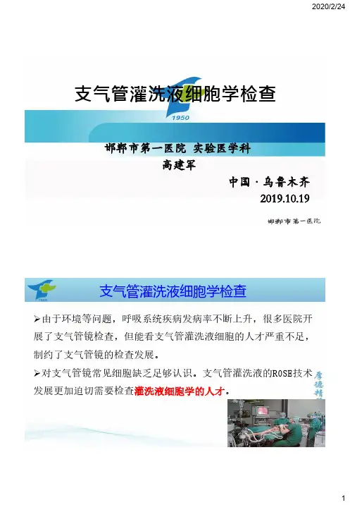 支气管灌洗液细胞学检查和细胞学分类