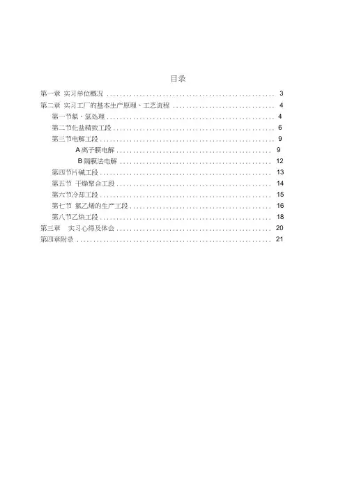 化工专业认知实习报告-中盐安徽红四方