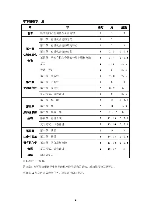 化学选修5-1知识点