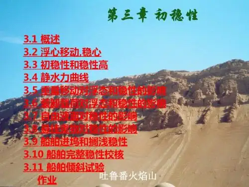 第03章 初稳性解读